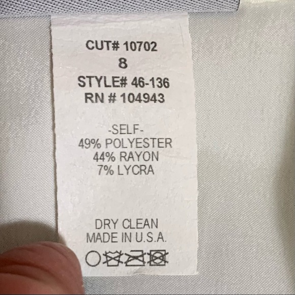 White formal long sleeve, button up, cuffed, sleeves - Picture 7 of 11